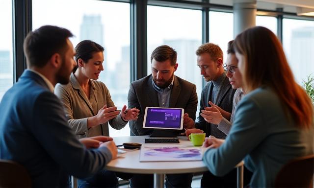 Team collaborating on digital strategy